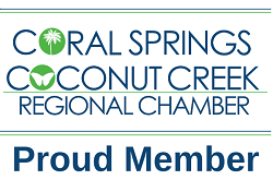 We are a Proud Memeber of the Coral Springs Coconut Creek Regional Chamber of Commerce!